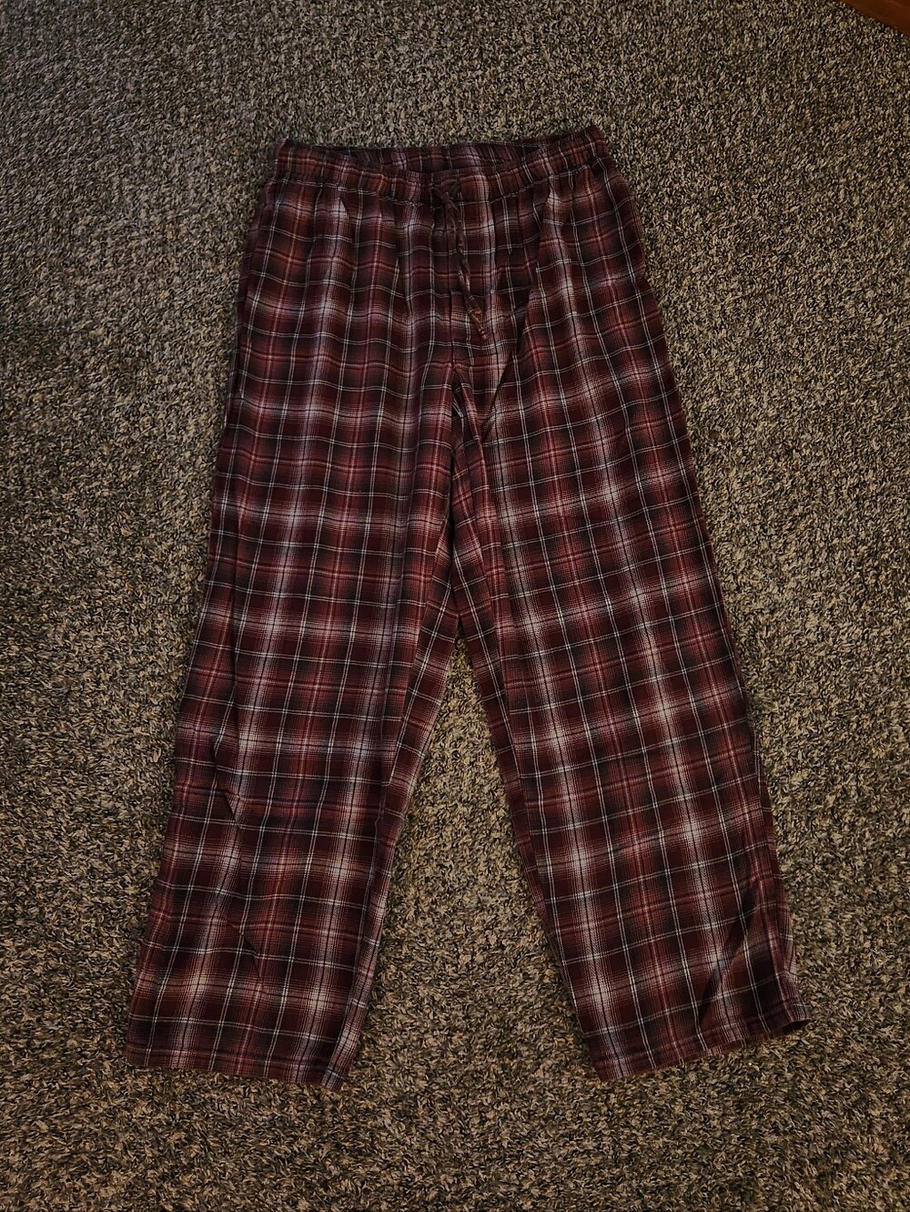 Blake Shelton Lands' End Plaid Flannel Lounge Pajama Pants Medium 32 - 34